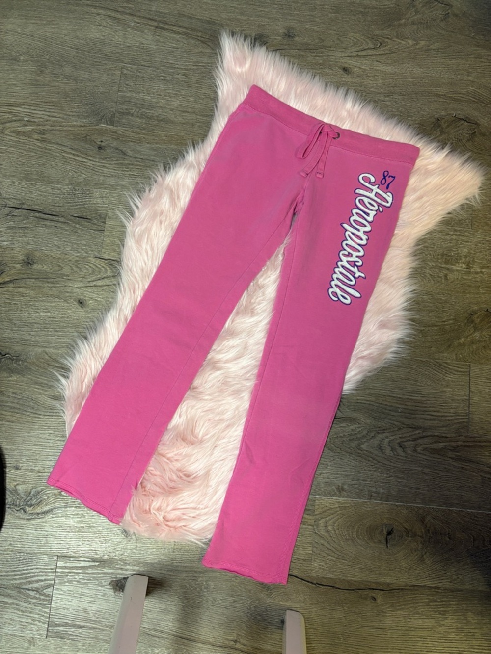 Y2K Aeropostale Low-Rise Pink Straight Leg Lounge Pants